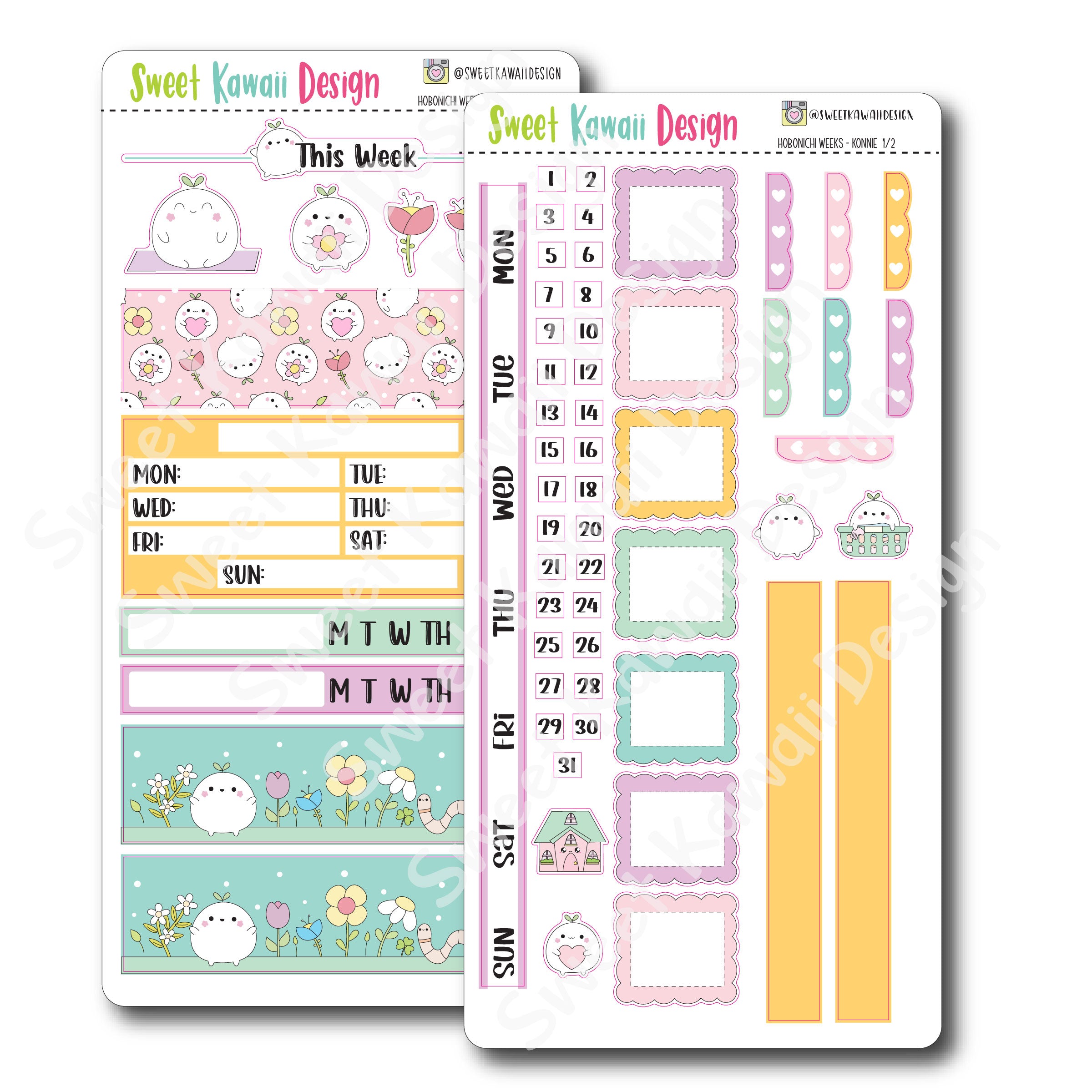 Kawaii Hobonichi Weeks Stickers - County Fair – Sweet Kawaii Design