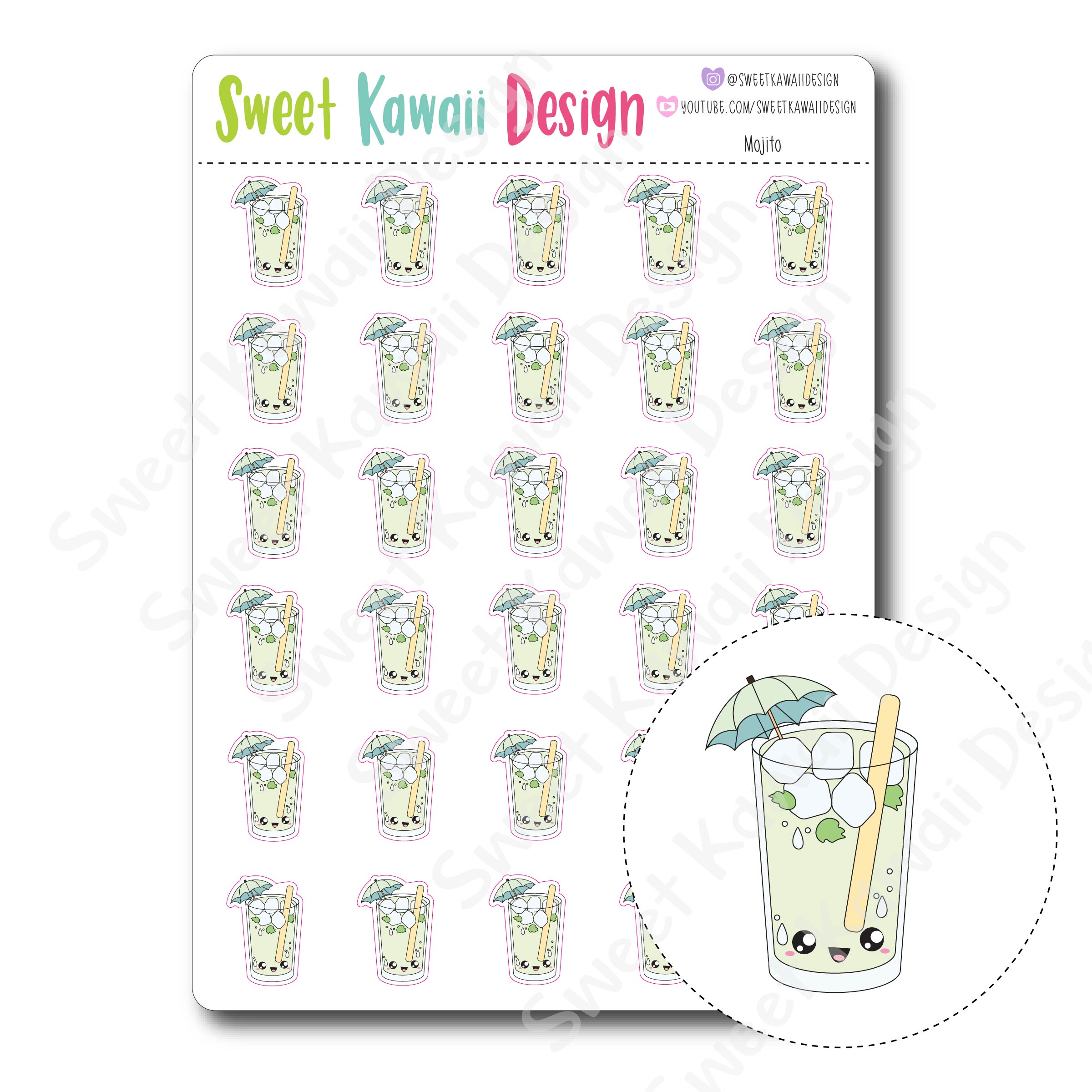 Kawaii Bee Stickers - Glasses – Sweet Kawaii Design