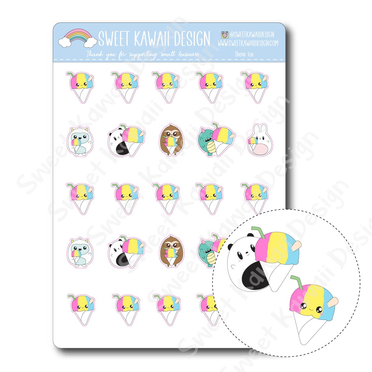 Kawaii Bee Stickers - Glasses – Sweet Kawaii Design