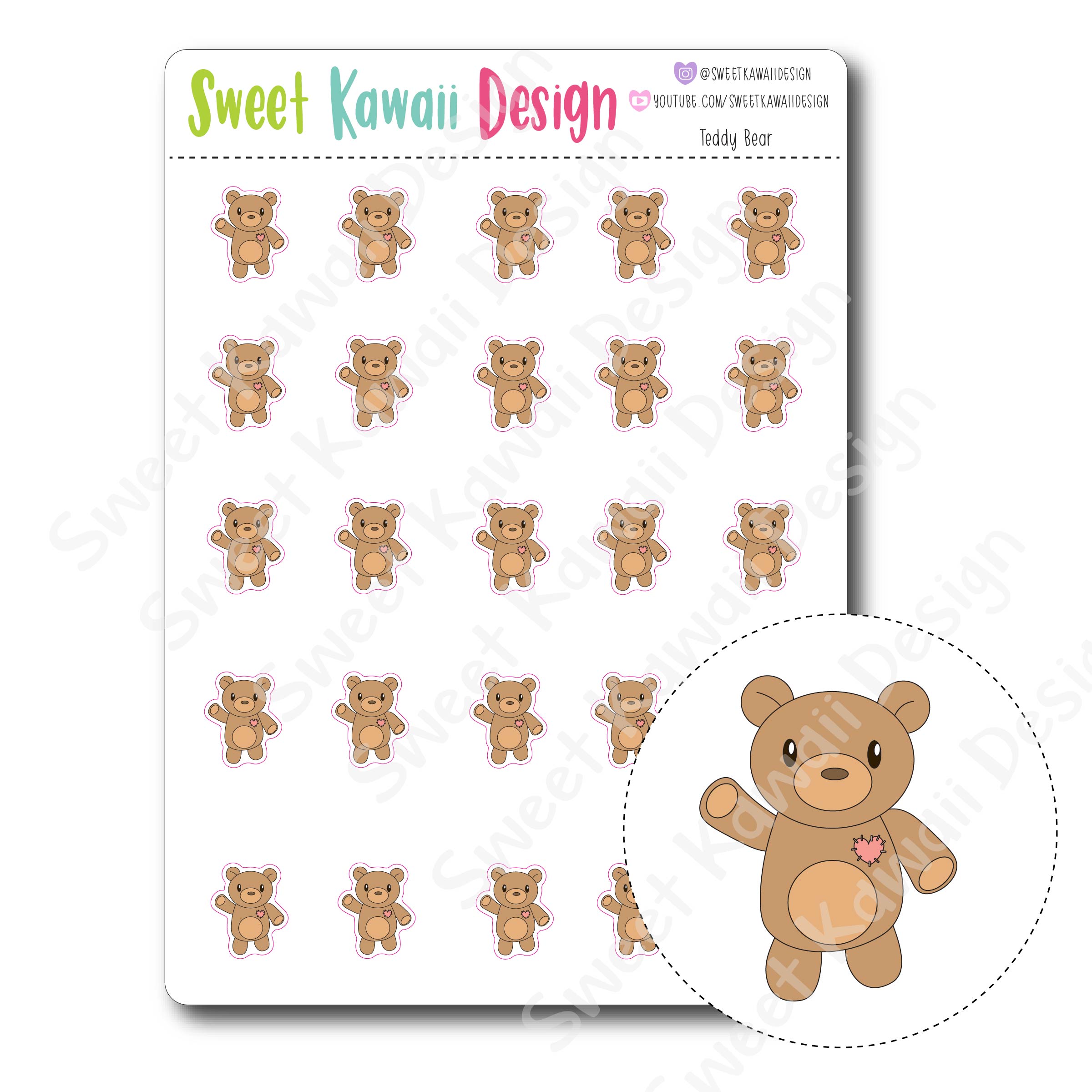 teddy bear stickers