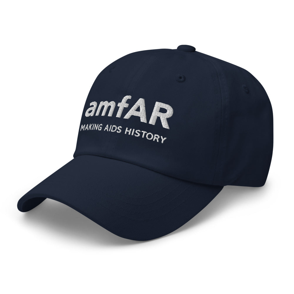 Classic Baseball Hat - White amfAR Logo