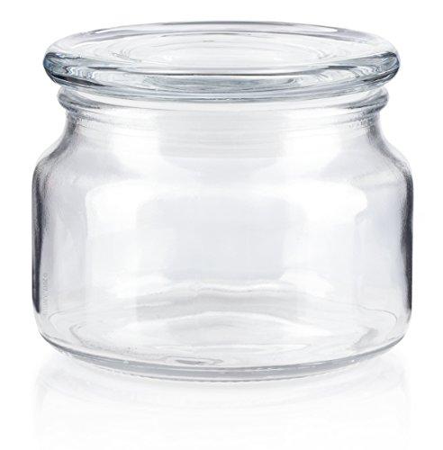 Small Candle Glass Jar with Glass Lid