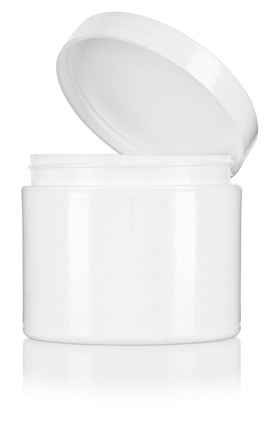 Plastic Double Wall Jar In White With White Foam Lined Lid 4 Oz 120 Ml