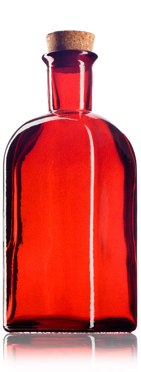 Download Red Glass Spanish Bottle With Natural Cork Top 8 Oz 250 Ml