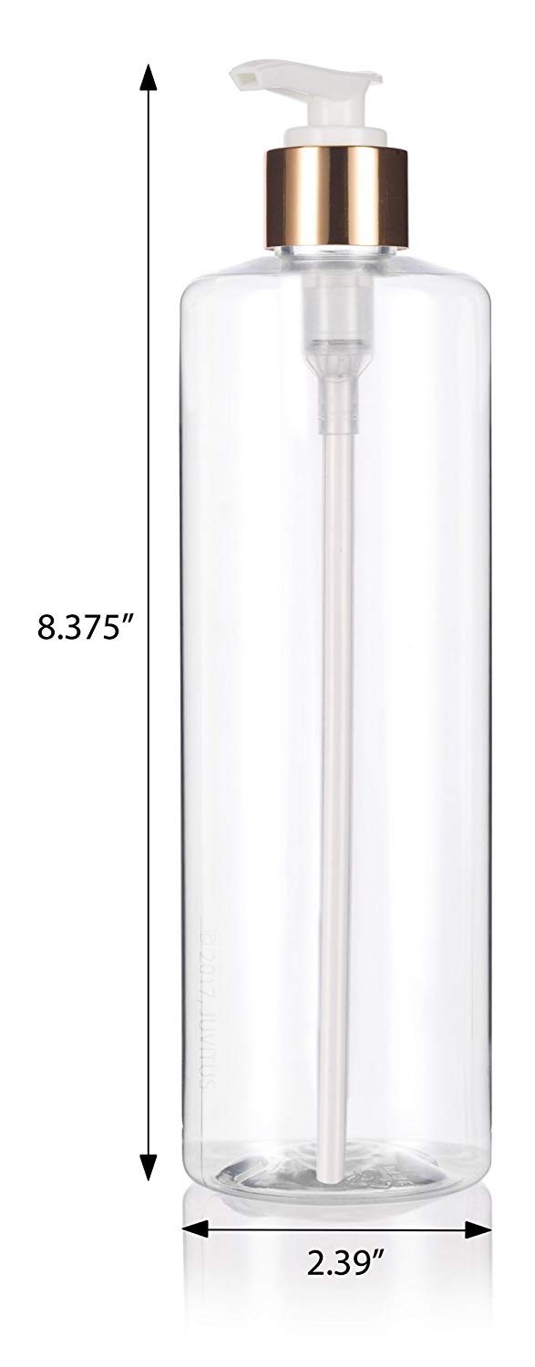 Download Clear Plastic Professional Cylinder Bottle with Gold ...