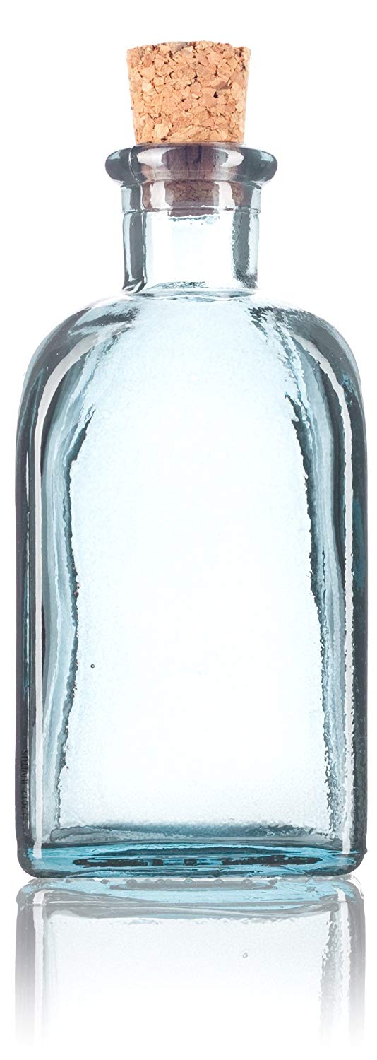 Download Clear Glass Spanish Bottle with Natural Cork Top - 8 oz ...
