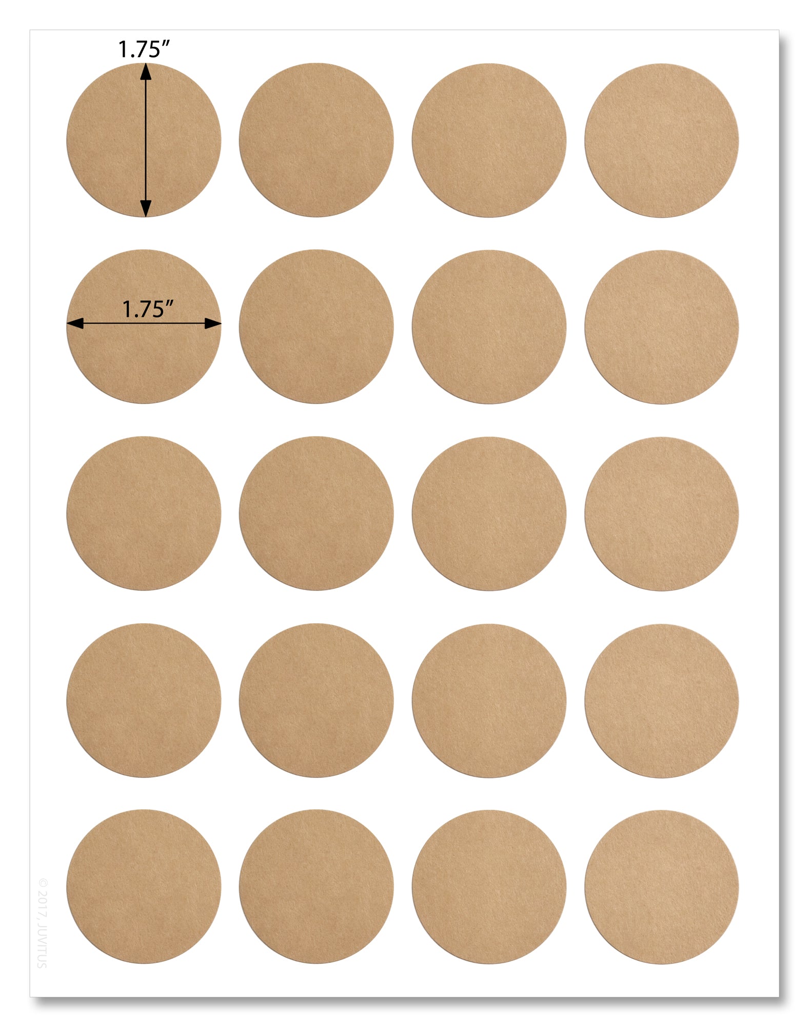 Textured Brown Kraft 23.23 Inch Diameter Circle Labels with For Template For Circle Labels