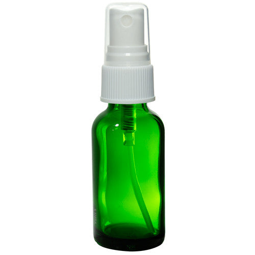 green glass spray bottle