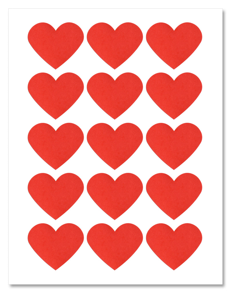 red heart shaped labels 22 x 18 inches with