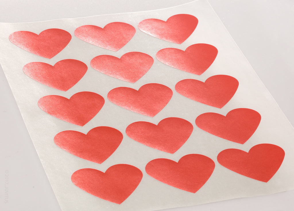 red heart shaped labels 22 x 18 inches with