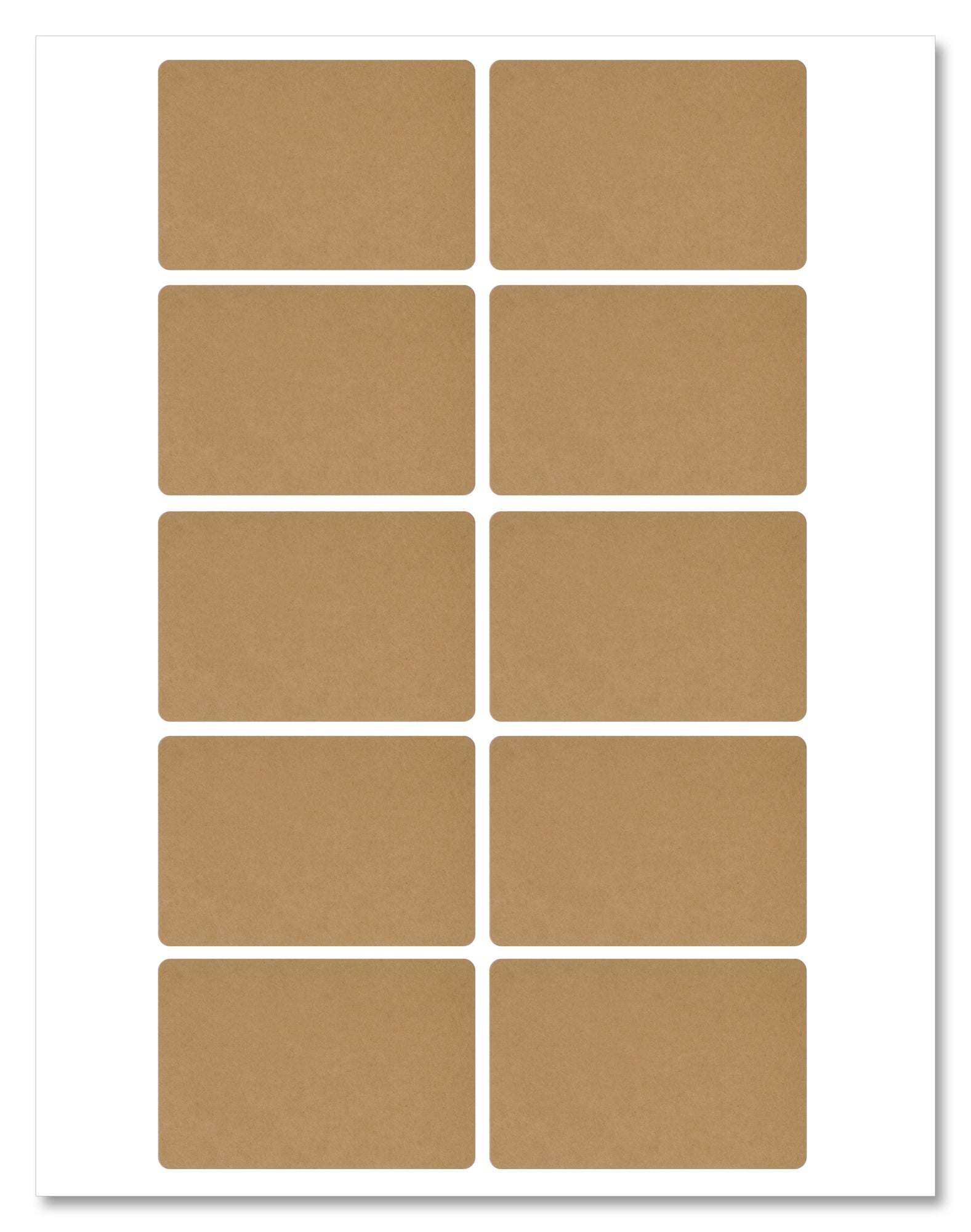 Download Textured Brown Kraft 3 X 2 Round Corner Rectangle Labels With Template And Printing Instructions 5