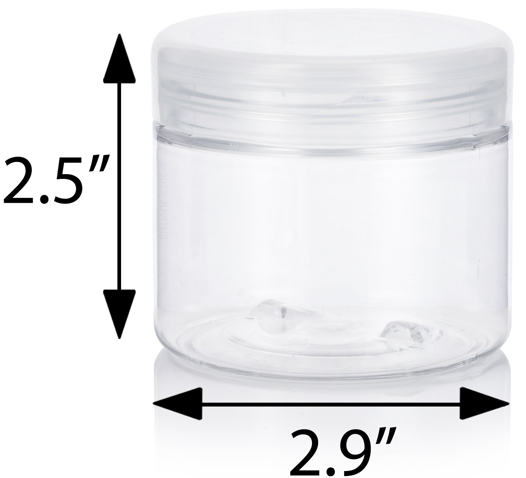 Low Profile Clear Plastic Jars