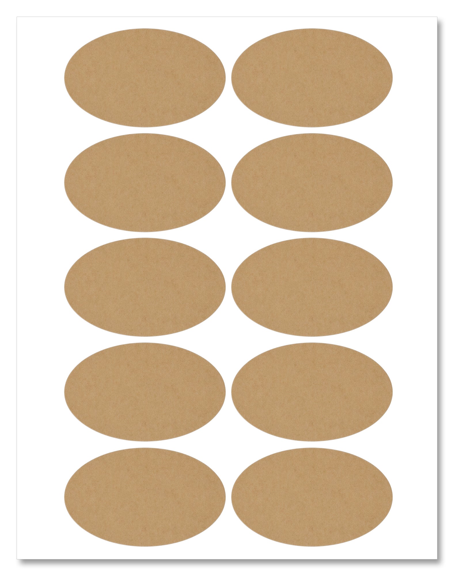 Textured Brown Kraft 200.200" x 20" Oval Labels for Inkjet and Laser Inside Laser Inkjet Labels Templates