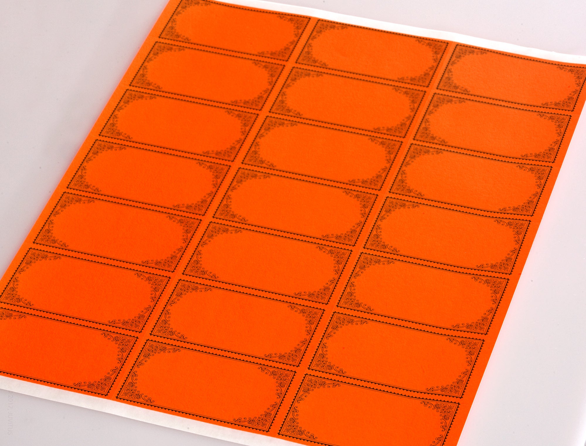 Fluorescent Red 283 X 15 Rectangle Labels For Laser And Inkjet Printers With Downloadable 5593