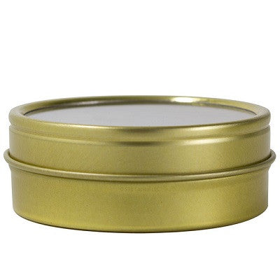 round tin containers with clear lids