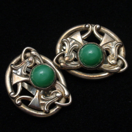 Napier Parure Necklace Bracelet Earrings Vintage Set Green Cabs – World ...