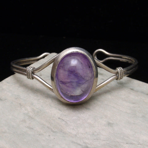 Amethyst Sterling Silver Cuff Bracelet – World of Eccentricity & Charm