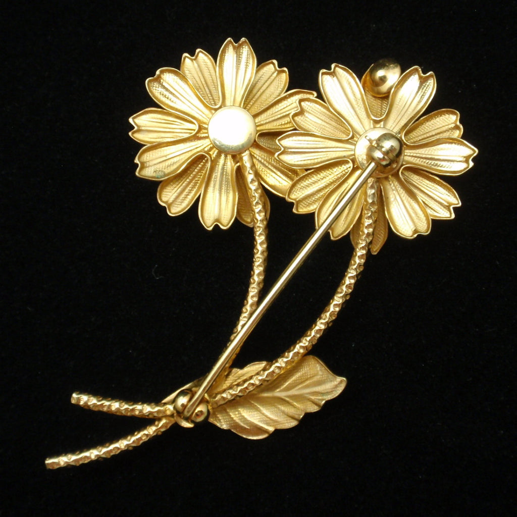 Double Daisy Flower Pin Brooch Vintage – World of Eccentricity & Charm