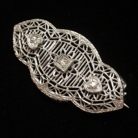 Antique Brooch Pin White Metal Filigree – World of Eccentricity & Charm