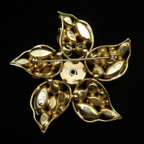 Star Flower Pin Vintage Regency Quality Stones Brooch – World of ...