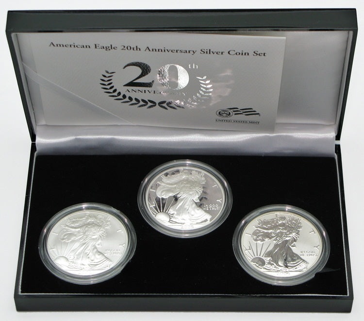 american eagle 20th anniversary silver coin set
