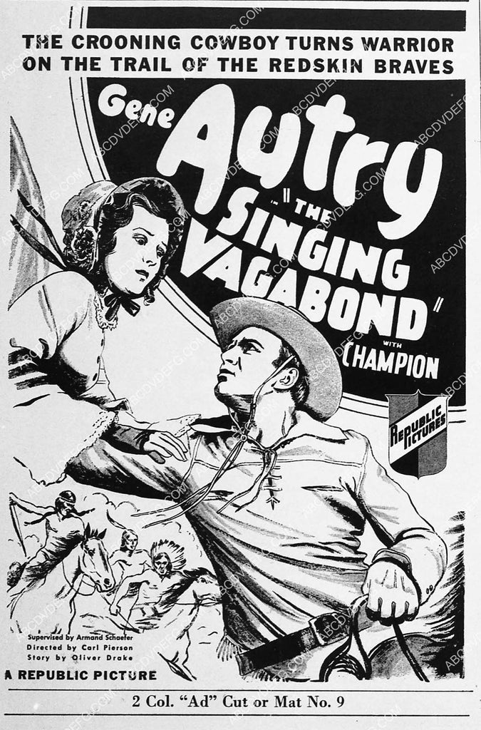 slick Gene Autry western film Singing Vagabond – ABCDVDVIDEO
