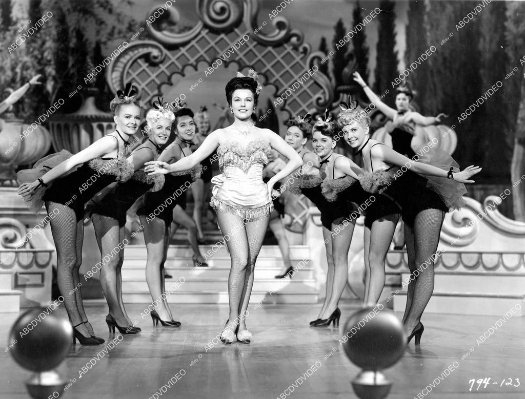Crp 13149 1953 Beautiful Allyn Ann Mclerie W All Sexy Chorus Girl Danc 