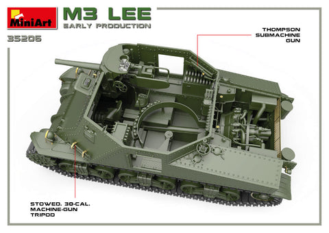 Miniart Military 1 35 M3 Lee Early Production Tank W Full Interior New Tool Kit