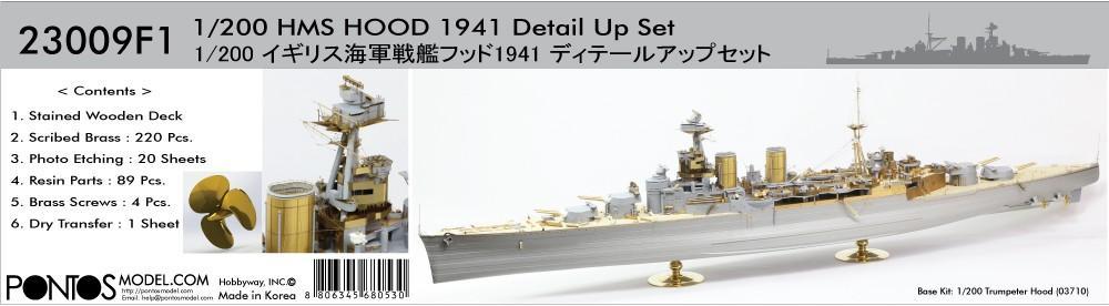 Pontos Model 1 0 Hms Hood 1941 Detail Set For Tsm Hobbymodels Com