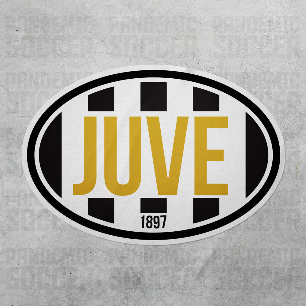 Juventus Italy Oval Vinyl Sticker Pandemic Soccer