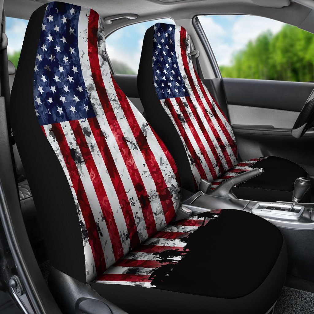 American Military Veteran Car Seat Covers Set Of 2 | Liberty Tee Shop