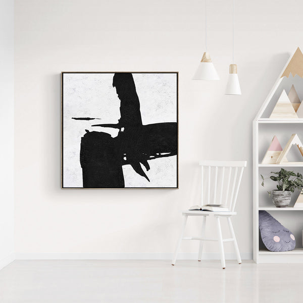 Hand-painted oversized Minimal Black and White Painting from CZ ART ...