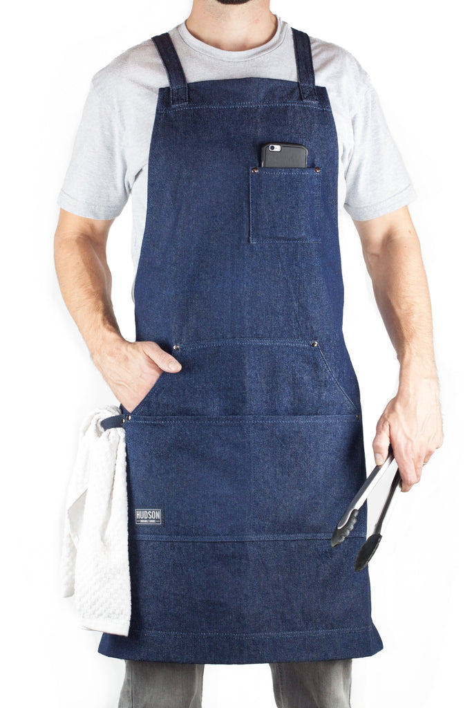 HDG805D - Professional Grade Denim Grill Apron for Kitchen, Grill, and ...