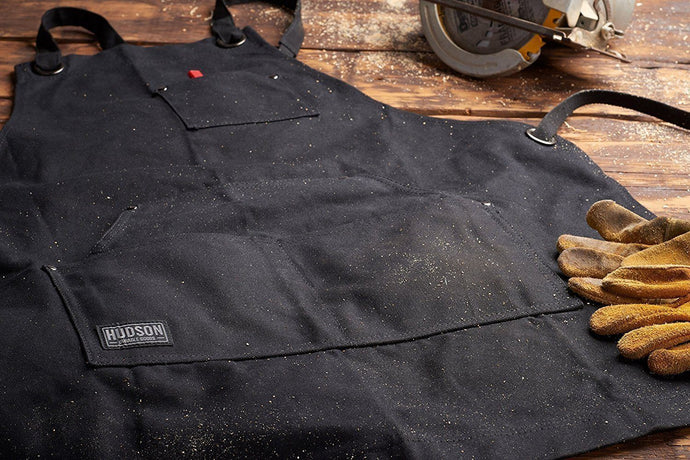 Hudson Durable Goods Hdg901 Heavy Duty Waxed Canvas Work Apron Black 