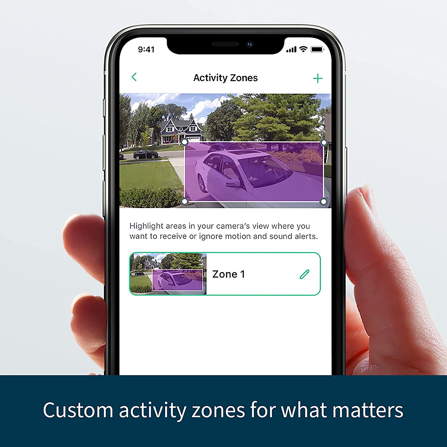 Arlo Essential create motion activity zone on the app