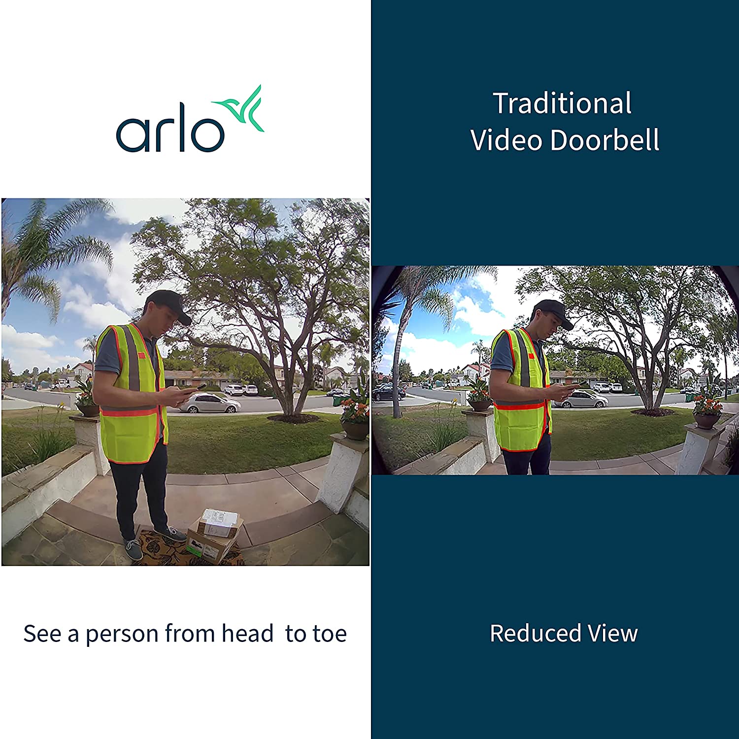 Arlo Essential Looking at a person through the app