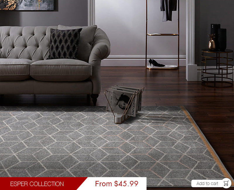 Esper Collection Modern Rugs Grey ESP03