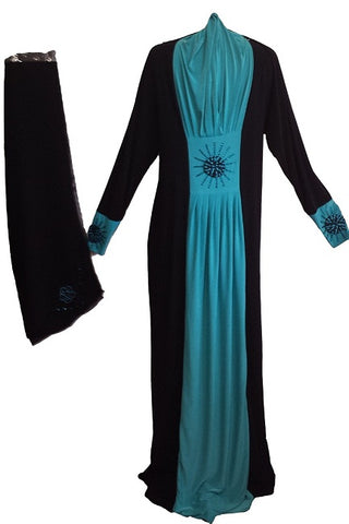 dual colored jeddah abaya