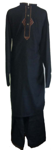 black shalwar kameez islamic dress