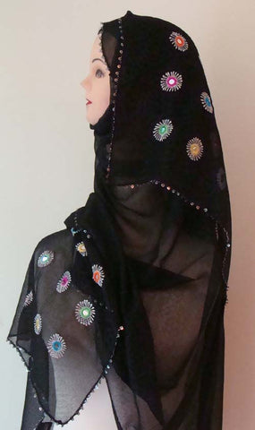 fancy islamic shawl for muslim women
