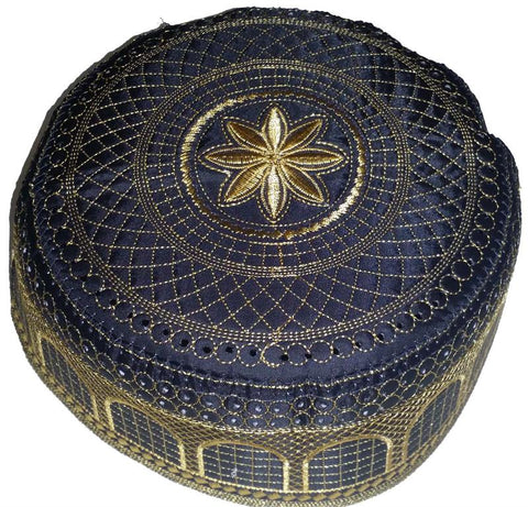 embroidered kufi mens cap