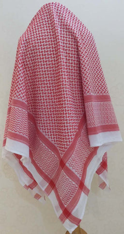 red and white shemagh for men