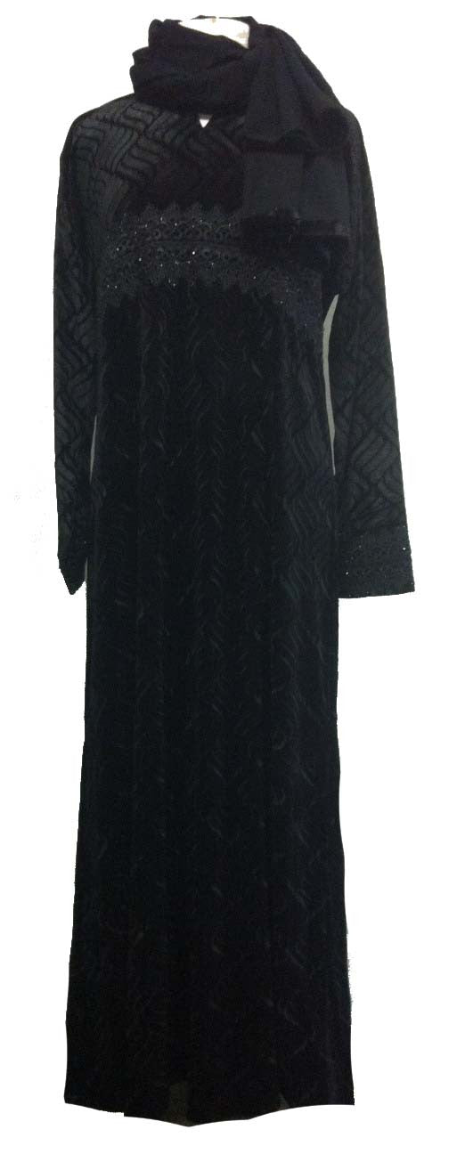 Ramadan 2015 - Sameera Black Velvet Abaya | Islamic Clothing and Books ...