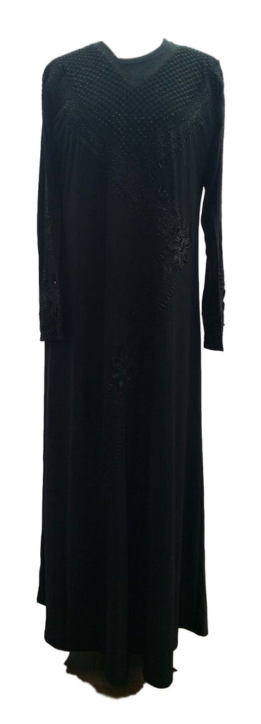 Henna Black Abaya with Beads and Borders | Islamic Clothing and Books ...