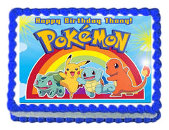 Pokemon Birthday party edible cake topper