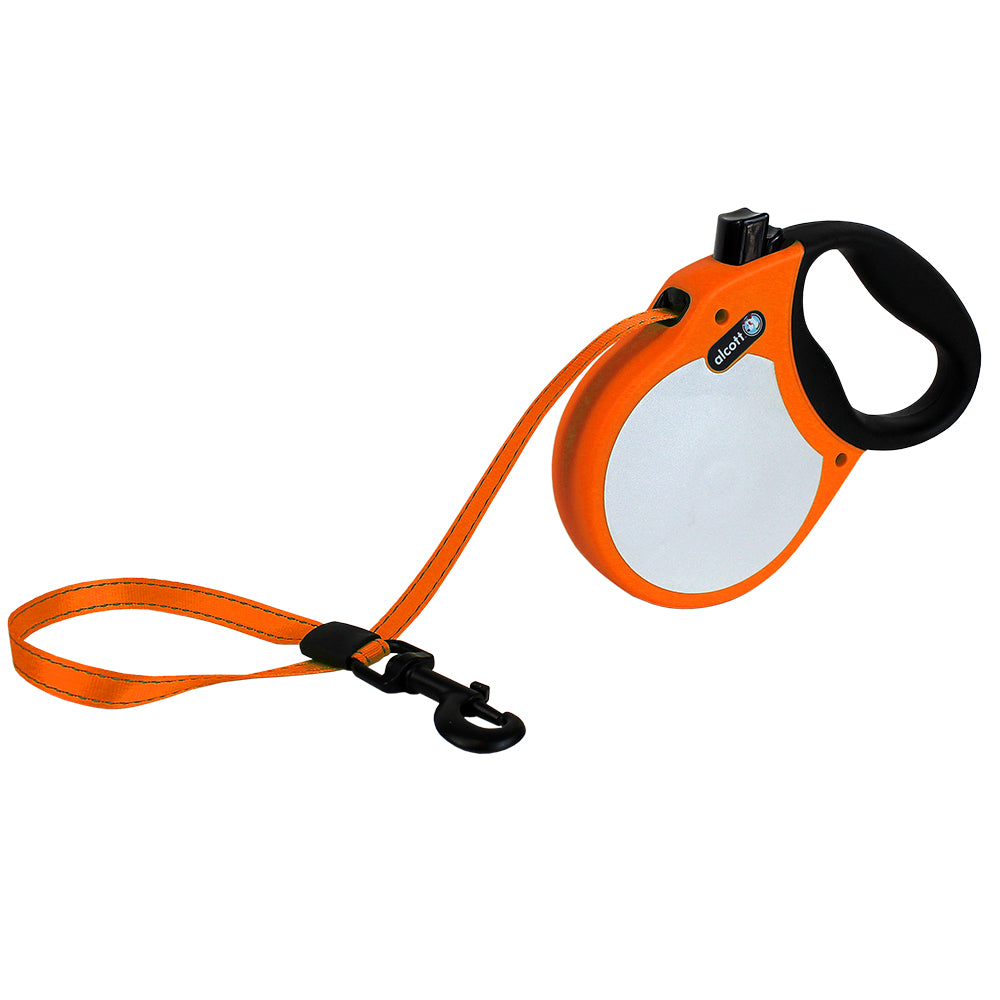 orange retractable dog leash