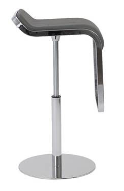 Adjustable Piston Stool Chrome/Leather