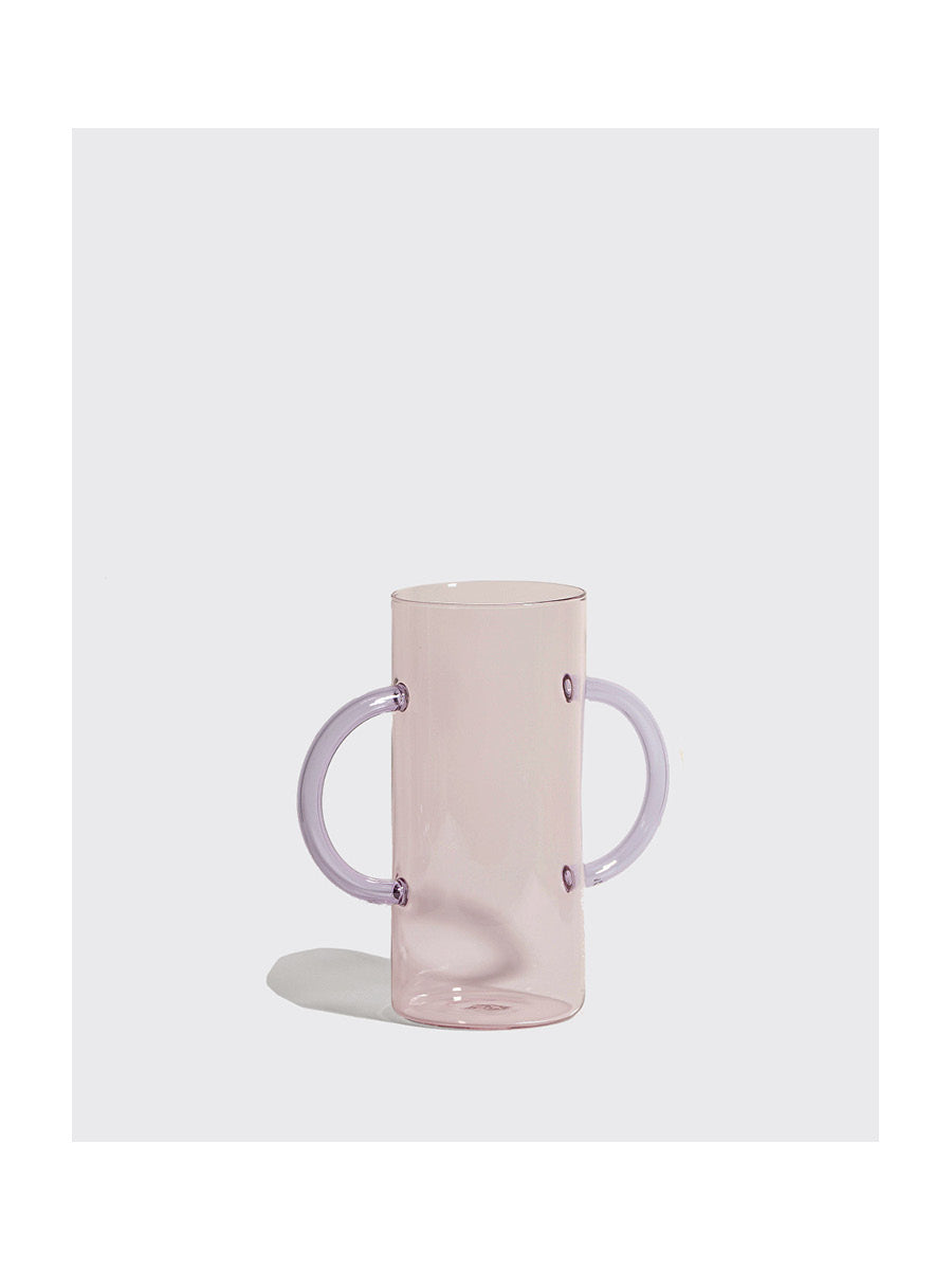 Double Handle Vase in Pink