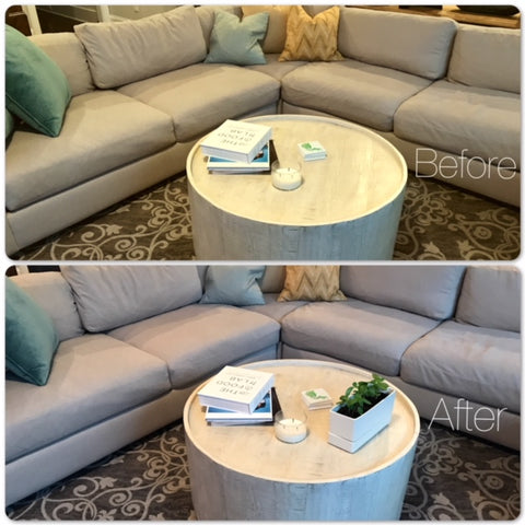 before and after coffee table