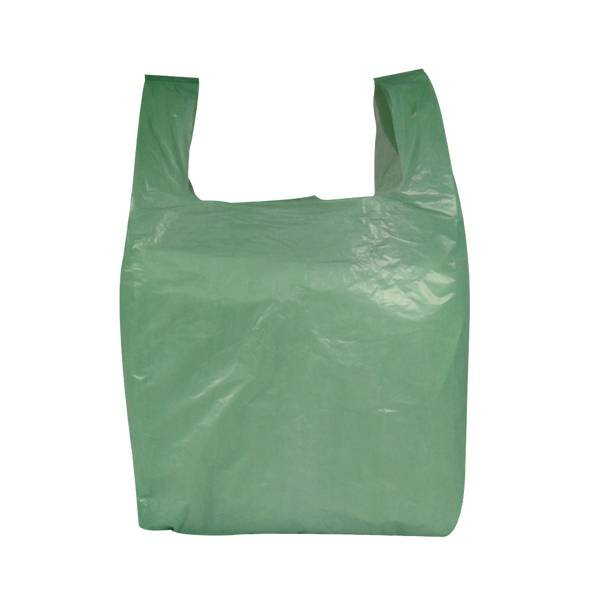 Green Vest Style Plastic Bags | Robins Packaging
